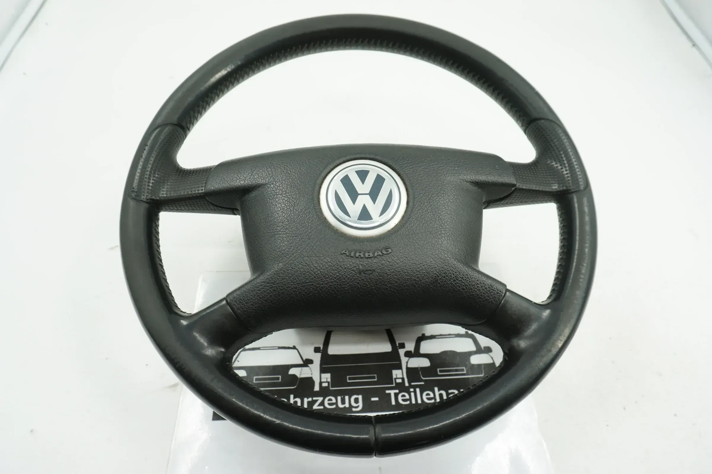 T5 Verkleidung Lenkrad Airbag 7H0880201G Abdeckung original VW Leder Multivan T5 - Bild 1