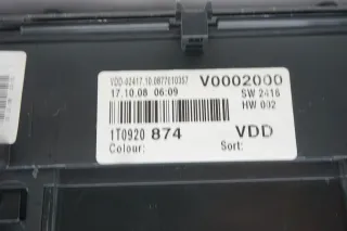 Original VW Touran 1T Tacho Kombiinstrument Schalttafeleinsatz 1T0920874 - Bild 5
