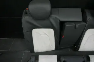 Audi A5 Coupe 8T Rücksitzbank Rückbank Sitzbank Sitz hinten Alcantara weiß Leder - Bild 6