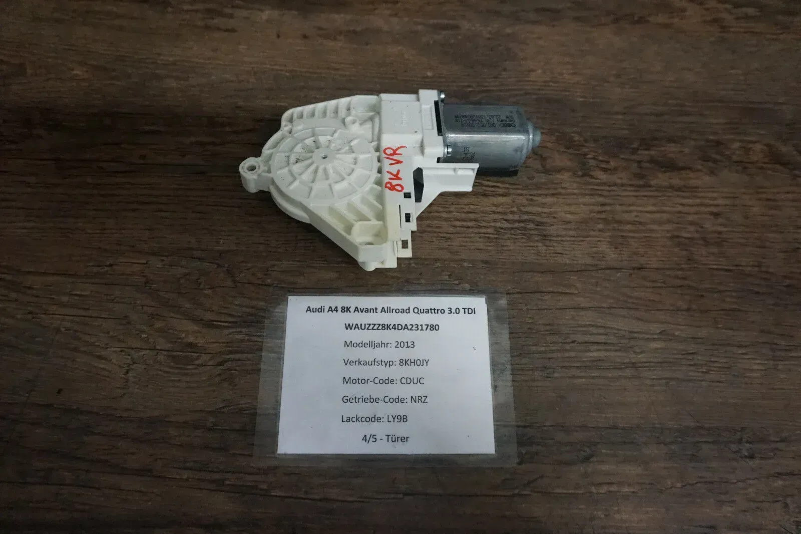 Audi A4 B8 8K Fensterhebermotor Fensterheber Motor Vorne Rechts 8K0959802A - Bild 1
