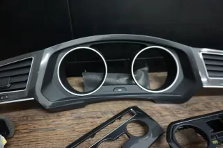 VW Tiguan 5N Carbon Dekor Lüftungsdüsen Armaturenbrett Mittelkonsole Set - Bild 10