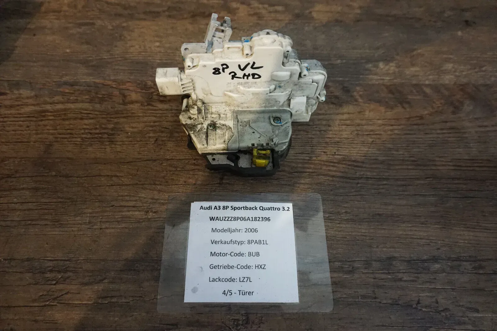 Audi A3 8P A6 4F C6 A8 D3 R8 42 Türschloss Rechtslenker Beifahrerseite 4F2837015 - Bild 1