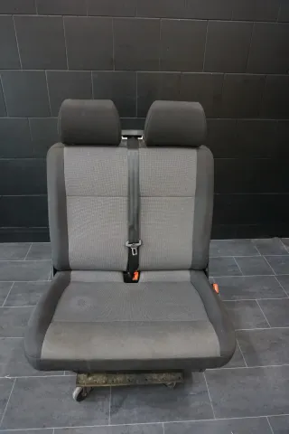 VW T6.1 T6 T5 Sitzbank Sitz Beifahrersitz 2er Doppelbank klappbar Schwarz grau - Bild 1