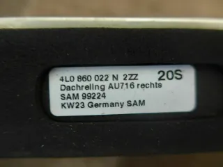 Audi Q7 4L Dachgepäckträger Dachreling Set Chrom 4L0860021N 4L0860022N - Bild 3