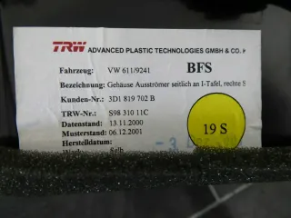 VW Phaeton 3D Armaturenbrett Abdeckung Zwischenstück Verkleidung 3D1853588 - Bild 7