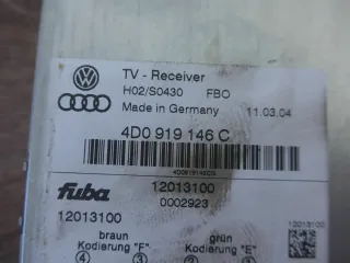 Audi A3 8P A4 8E 8H A6 S6 4B TV Receiver Tuner Steuergerät Empfänger 4D0919146C - Bild 5