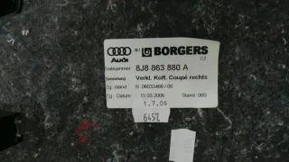 Original Audi TT 8J Coupe Kofferraumverkleidung rechts 8J8863880A TTS TTRS - Bild 5