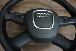 Audi A6 4F A8 4E Q7 Lenkrad 4F0419091D Leder Multifunktion MFL Schwarz - Bild 7