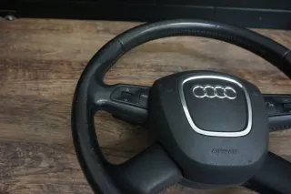 Audi A6 4F A8 4E Q7 Lenkrad 4F0419091D Leder Multifunktion MFL Schwarz - Bild 4