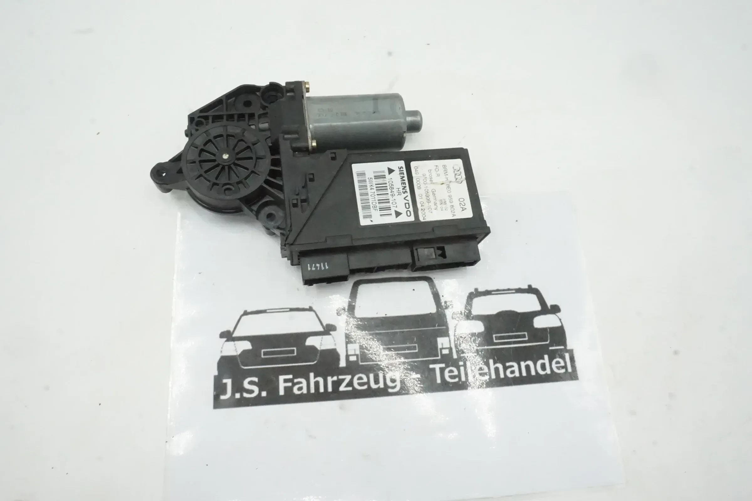 Audi A4 B6 B7 Fensterhebermotor HR Motor Fensterheber Hinten Rechts 8E0959802A - Bild 1