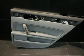 VW Phaeton 3D Türverkleidung Voll Beledert grau Rollo Bj08 Leder komplett Set - Bild 10