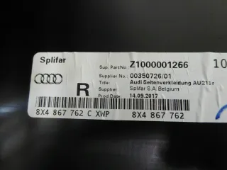 Audi A1 8X 5-Türer Kofferraumverkleidung Seitenverkleidung rechts 8X4867762 - Bild 3