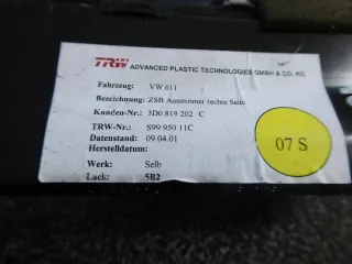VW Phaeton 3D Luftdüse Luftdusche Luftausströmer vorne rechts 3D0819202C - Bild 3