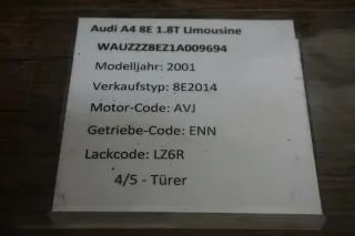 Audi A6 Avant Luftmassenmesser Luftmengenmesser 8E0133835A 1.8 T 4B C5 - Bild 2