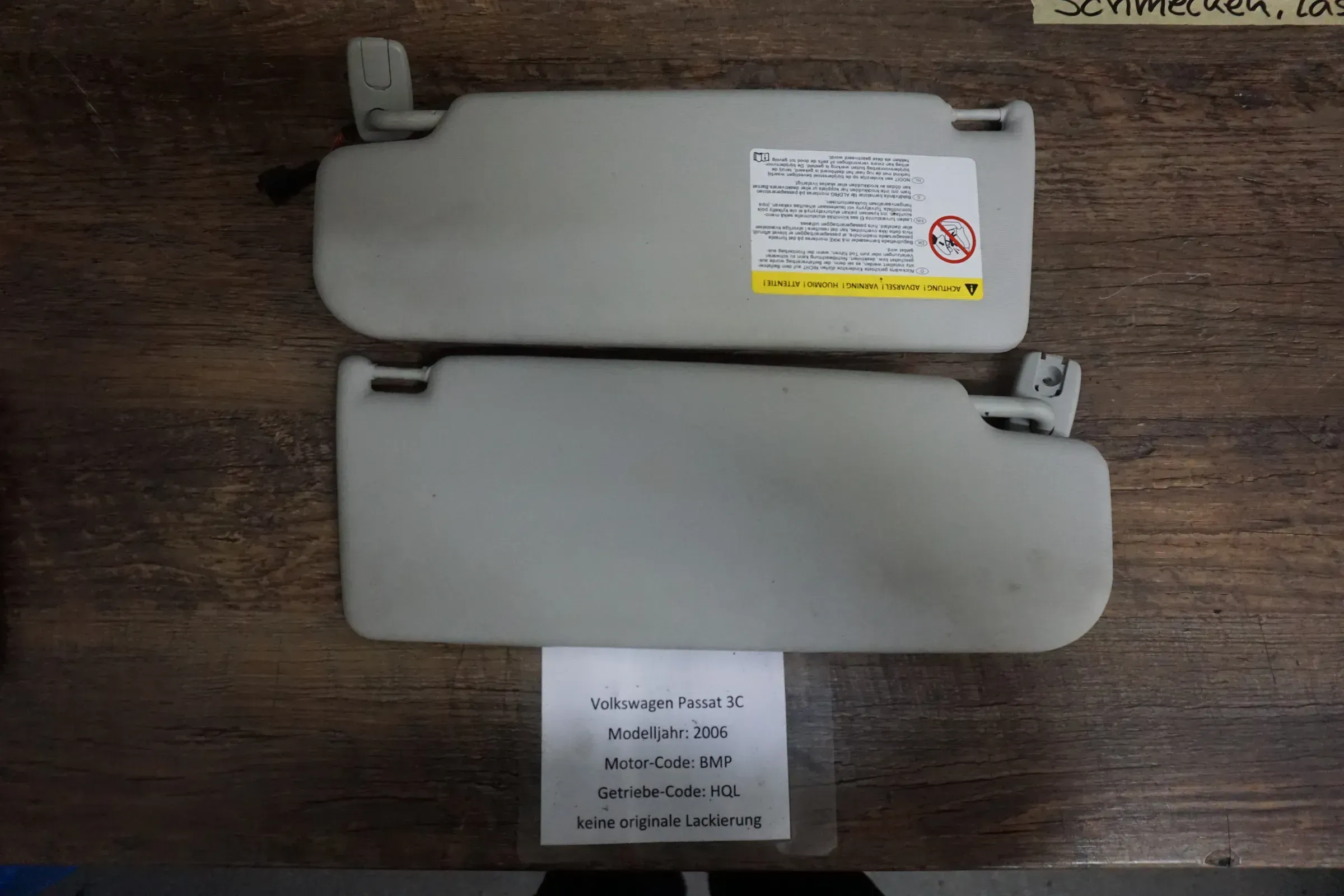 VW Golf 5 Plus 5M -2006- 2 x Sonnenblende / Blenden Set grau : 1K0857551A *TOP* - Bild 1