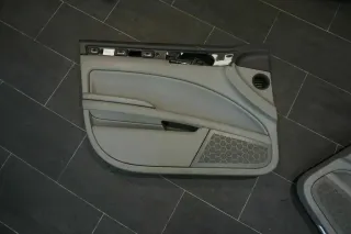 VW Phaeton 3D Türverkleidung Voll Beledert grau Rollo Bj08 Leder komplett Set - Bild 6