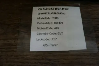 1K0853677B Gitter Stoßstange Stoßfänger vorne Luftgitter VW Golf V 5 1K - Bild 2