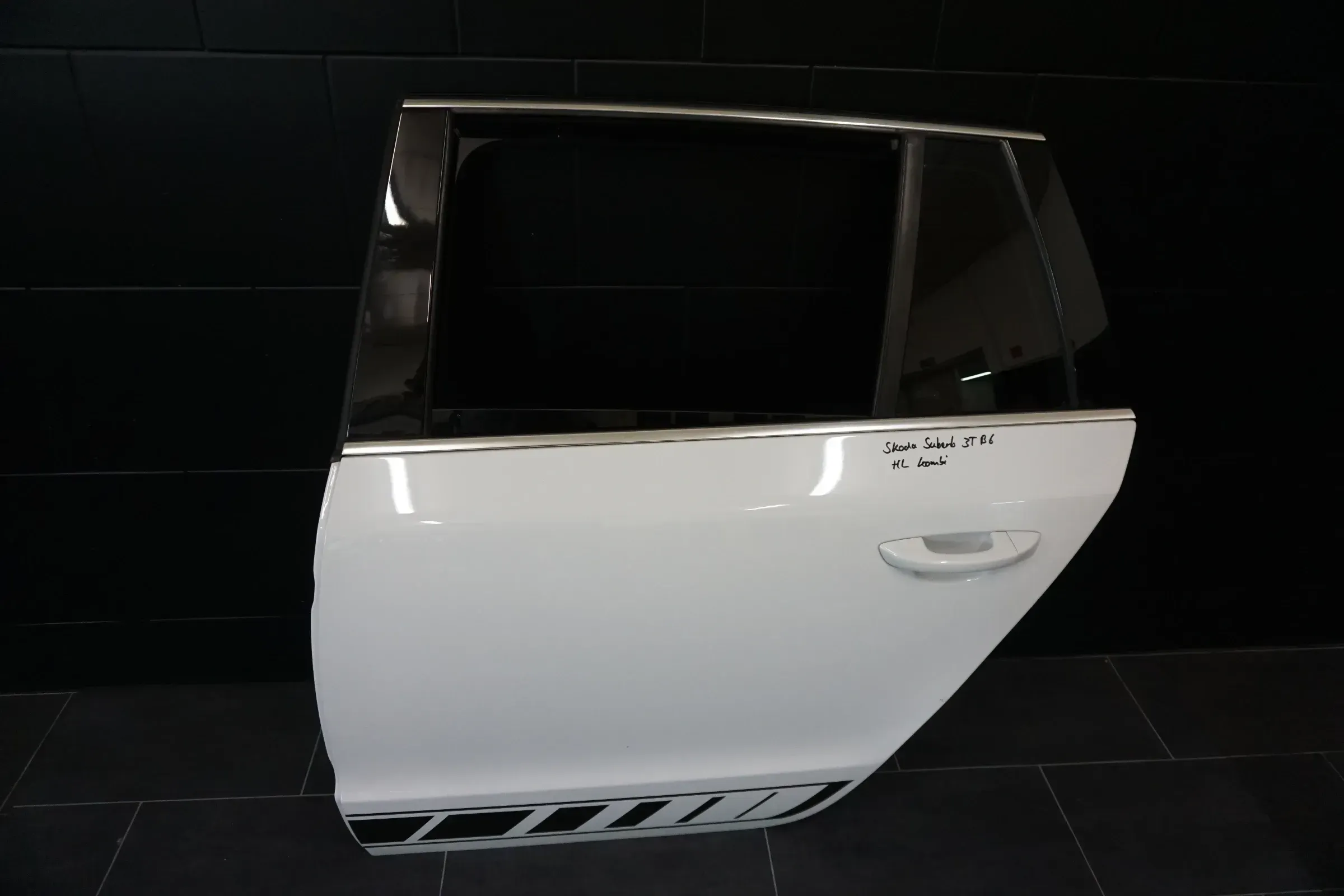 Tür Hinten Links Für SKODA Superb II Combi 3T B6 Weiß Kombi - Bild 1
