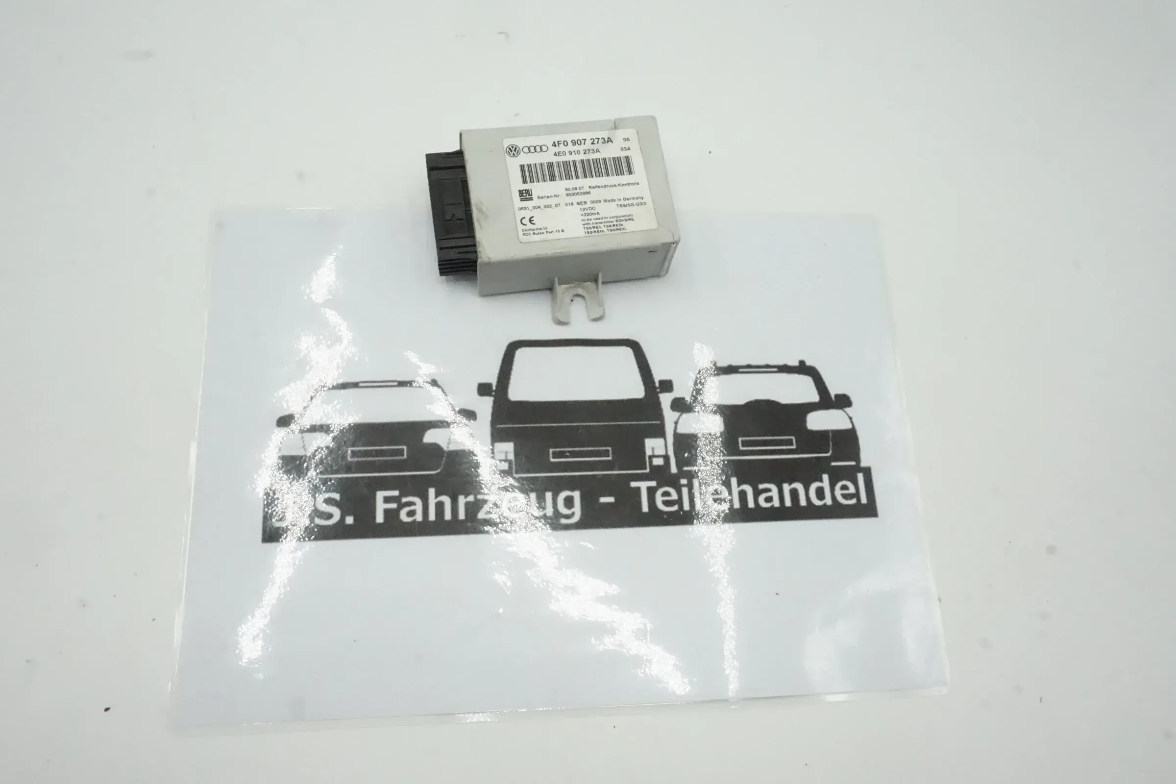 Steuergerät Reifendruckkontrolle Reifendruck Kontrolle AUDI A6 S6 4F 4F0907273A - Bild 1