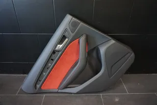 Türverkleidung hinten links Audi Q5 8R Verkleidung Rot Leder HL Alcantara - Bild 1