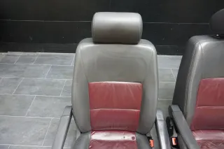 VW T5 Multivan SITZ Sitze vorne links rechts Leder Schwarz Armlehne Concert Rot Pilotensitze - Bild 5