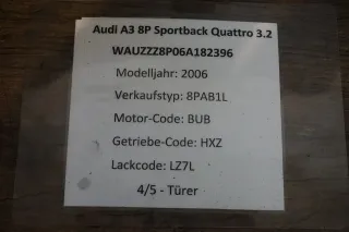 Audi A3 8P A6 4F C6 A8 D3 R8 42 Türschloss Rechtslenker Beifahrerseite 4F2837015 - Bild 2