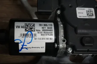 VW Touareg III CR7 Wischermotor mit Wischergestänge vorne 761955023B 761955113 - Bild 5