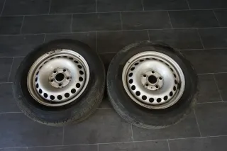 2x Sommer Komplettrad 205/65 R16 VW T5 T6 Stahlfelgen 6,5Jx16H2 ET51 Coninental - Bild 1