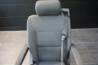 VW T5 Multivan Schienensystem 2te Reihe hinten Sitz Stoff Schwarz Drehsitz - Bild 3