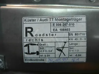 Audi TT 8N Roadster Cabrio Fensterheber 8N7837730A Rechts - Bild 5