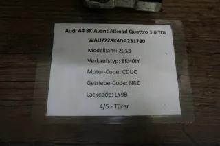 Audi A1 A4 Rs4 A5 RS5 A6 A7 Q3 Q5 Q7 TT Türschloss vorne rechts 8J1837016C - Bild 2