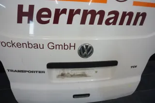 VW T5 Multivan Caravelle Tür Hecktür Heckklappe Weiß Lb9a Beschädigt - Bild 7