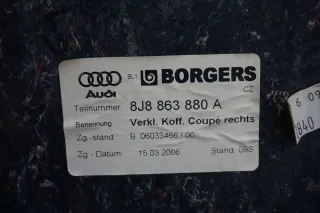 Kofferraumverkleidung rechts Audi TT 8J Coupe 8J8863880A Verkleidung Kofferraum - Bild 7