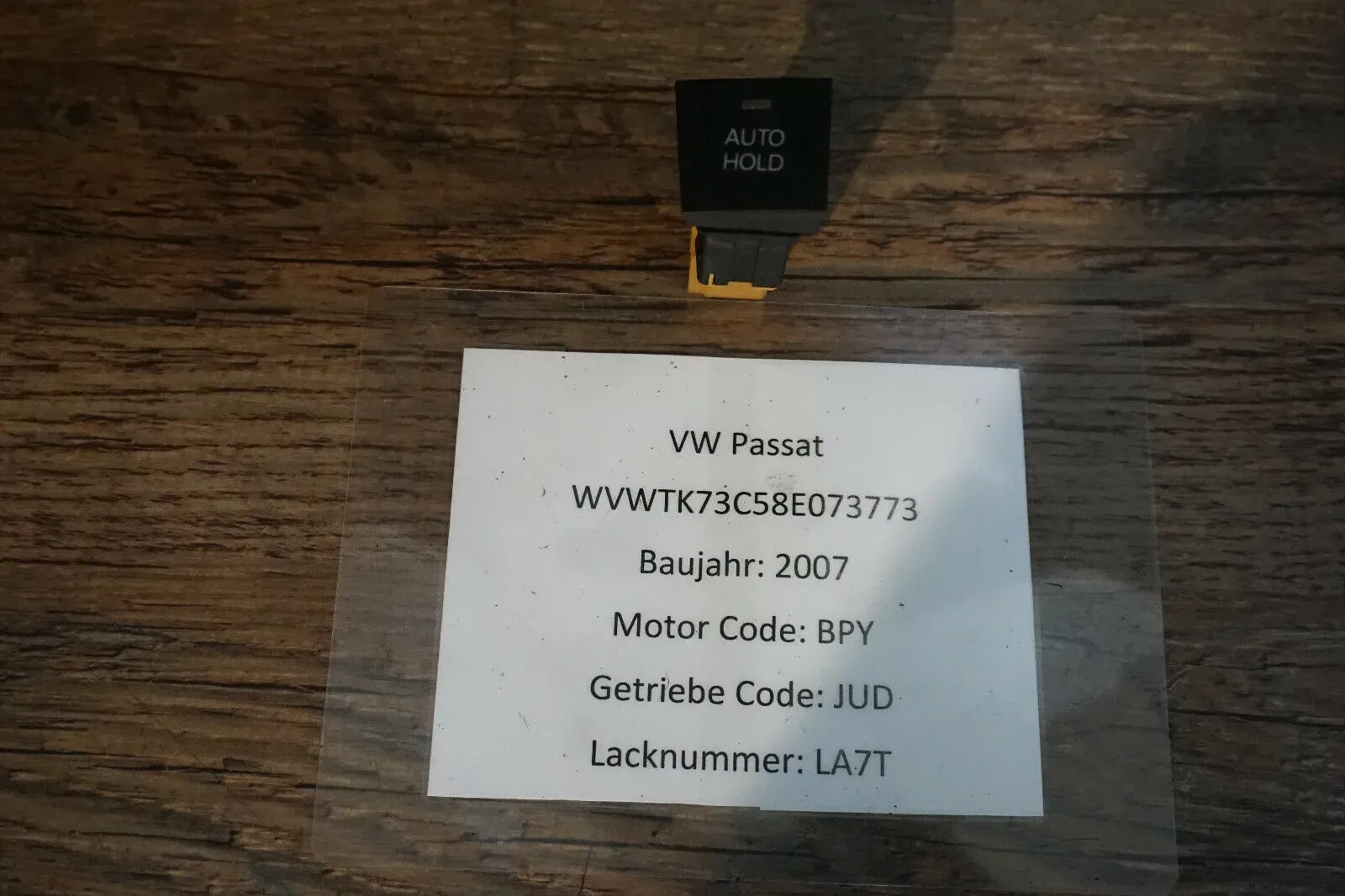 VW Passat 3C Taster Schalter Einparkhilfetaster PDC Schalter 3C0927122B - Bild 1