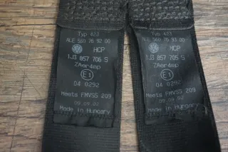 VW Golf 4 1J links rechts vorne Gurt Gurte schwarz 2/3-Türer 1J3857706S 705S - Bild 4