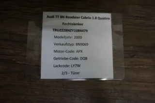 Audi TT 8N TTS Fußauflage Aluminium Fussstütze 8N2864777A - Bild 2