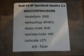 Audi A3 Sportback Spiegel Außenspiegel rechts Grau LZ7L elektrisch anklappbar - Bild 2