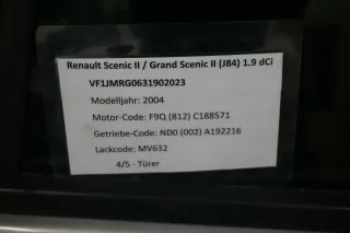 Renault Scenic ll 2 03-06 Tür hinten Links Silber Blau - Bild 2