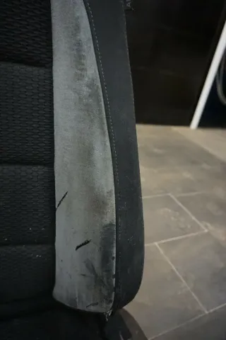 VW Golf 6 VI R Sitz Fahrersitz links vorn Stoff grau schwarz titanschwarz - Bild 6