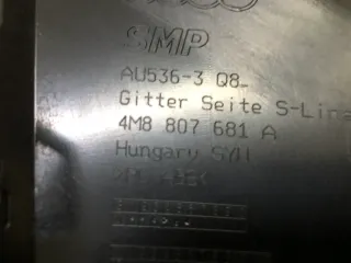 Audi Q8 Luftführungsgitter Luftgitter Stoßstange 4M8807681A - Bild 3