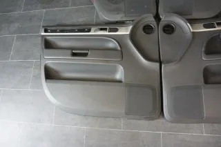 VW Touareg 7L Türpappen Türverkleidung Leder Schwarz komplett Set - Bild 3