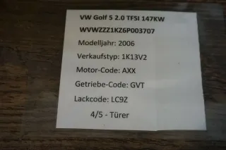 VW Golf V 5 GTI Gitter Nebelscheinwerfer Lüftungsgitter Grill Rechts 1K0853666P - Bild 2