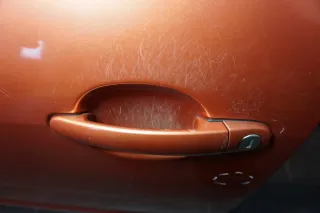 Skoda Fabia Combi 5J Tür vorn links mit Anbauteile Farbe orange 9771 - Bild 8