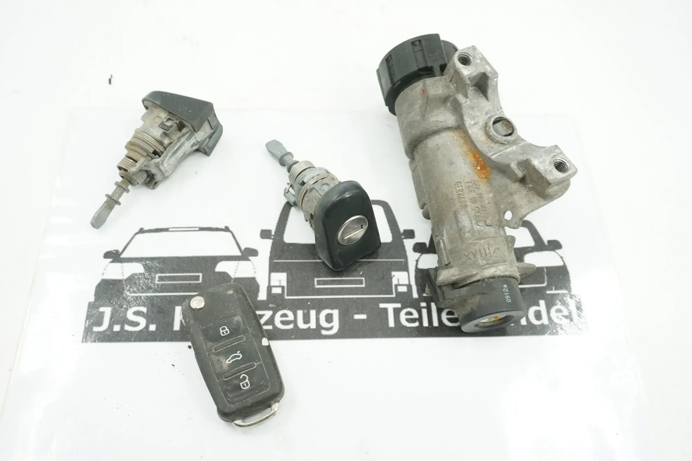 VW T5 7H SCHLOßSATZ SCHLOSS SCHLIEßZYLINDER + 1x SCHLÜSSEL Facelift - Bild 1
