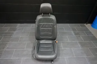VW Touareg 7P Sitz Vorne Rechts Beifahrersitz Manuell Leder Schwarz - Bild 1