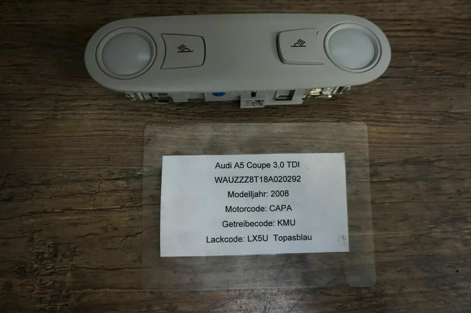 AUDI A5 8T Bj08 Leselampe Fondbeleuchtung Innenraumbeleuchtung  8T0947111A - Bild 1