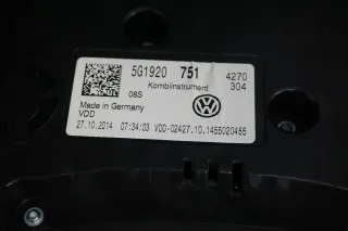 VW PASSAT B7 GOLF VII 7 INSTRUMENTE & TACHOSCHEIBE 5G1920751 - Bild 3