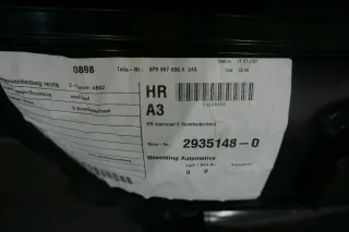 AUDI A3 8P 3-Türer Bj.2006 Seitenverkleidung Hinten rechts 8P3867035A Leder Soul - Bild 9