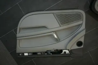 VW Phaeton 3D Türverkleidung Voll Beledert grau Rollo Bj08 Leder komplett Set - Bild 2