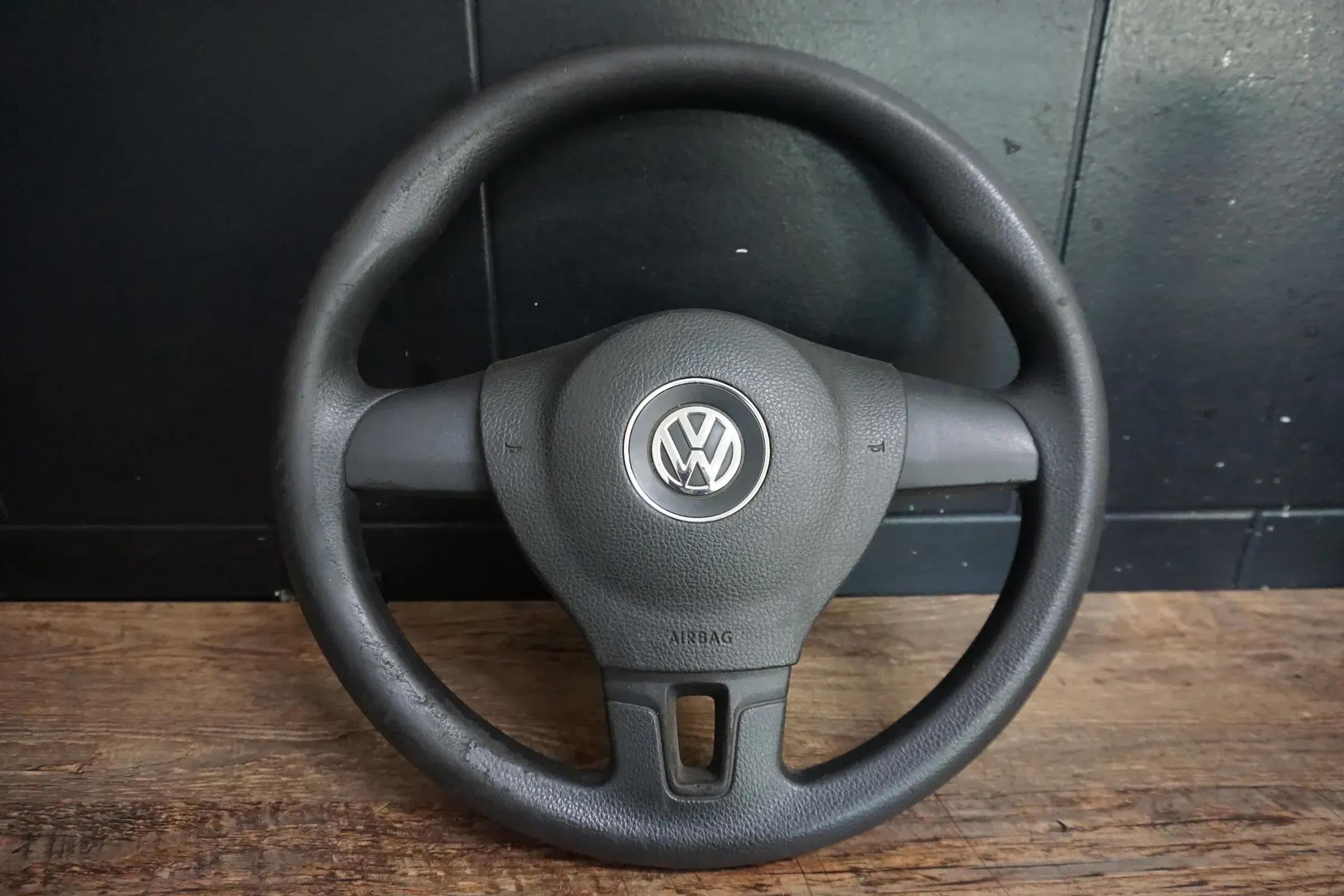 VW Transporter T5 (7HA, 7HH, 7EA Lenkrad schwarz 3 Speichen 7E0419091D - Bild 1